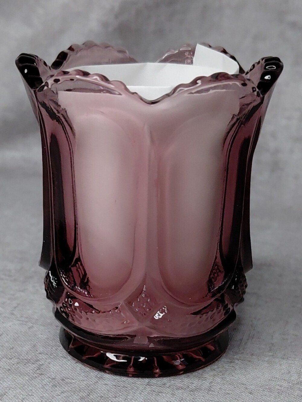 Beautiful Amethyst Glass Toothpick Holder - Home Accents